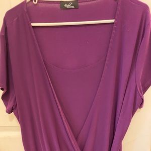 This is Rachel Rachel purple blouse